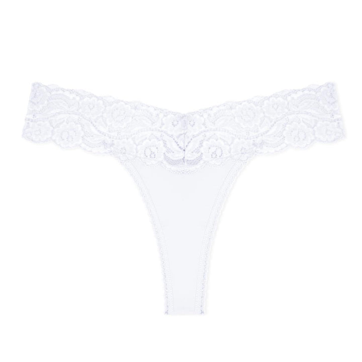 René Rofé Cotton Spandex Lace Thong