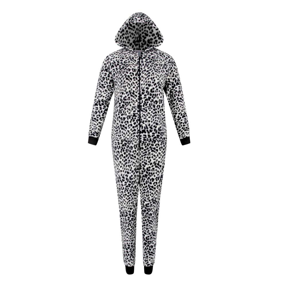 René Rofé Hooded Plush Pajama Jumpsuit Zip Up Onesie