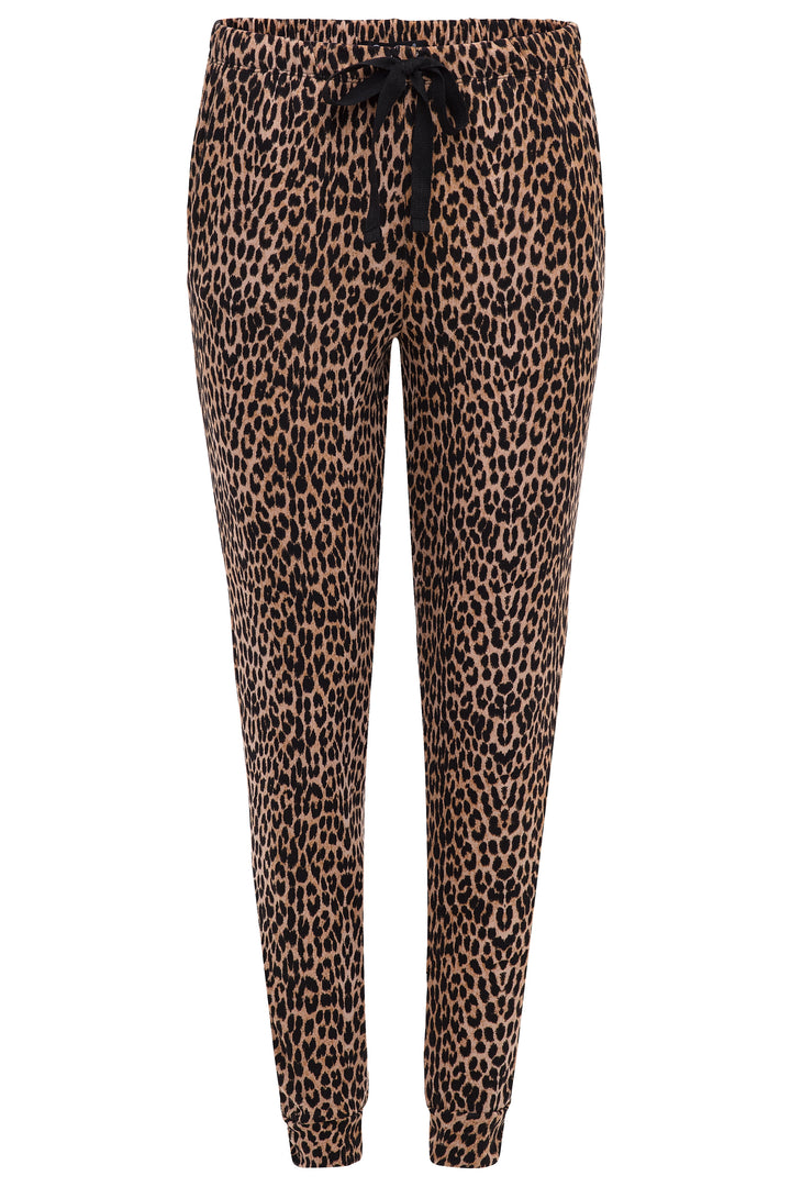 Animal patterned pants as part of the 2 Pack René Rofé Lightweight Hacci Jogger Pajama Pants in Snake and Animal pattern