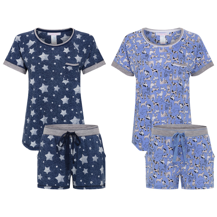 Shop the René Rofé 2 Pack Lightweight Shirt Set in Blue Stars pattern