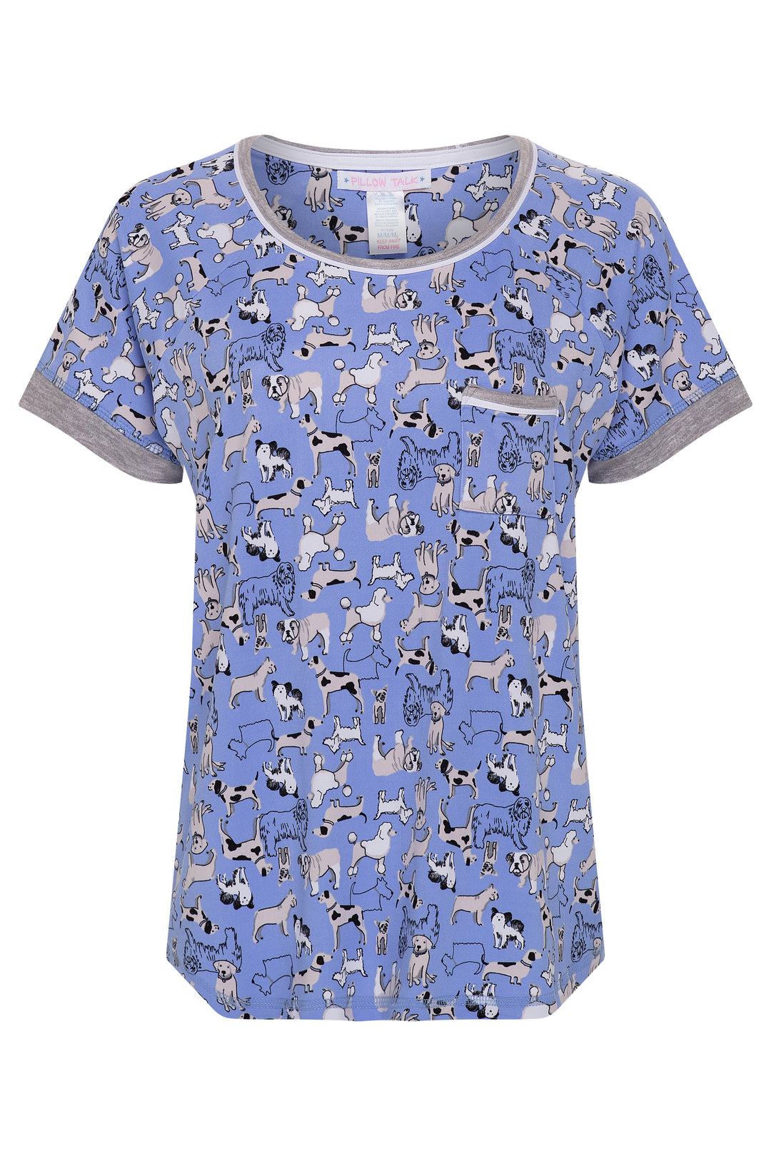 Animal patterned blue shirt as part of the René Rofé 2 Pack Lightweight Shirt Set in Blue Stars pattern