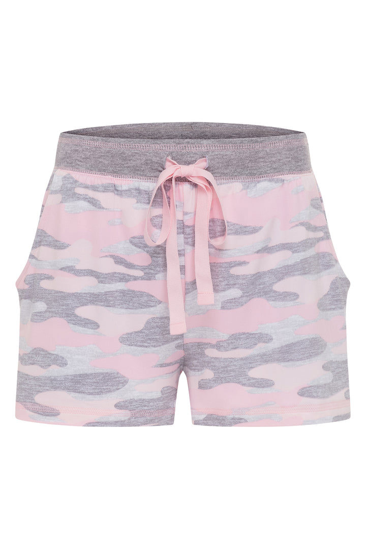 Pink Camo patterned shorts as part of the René Rofé 2 Pack Lightweight Shirt Set in Pink Camo pattern