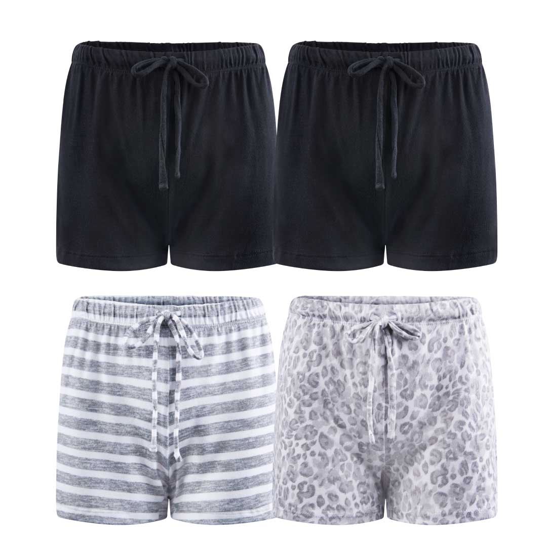 Black and Grey Stripes with Leopard Print