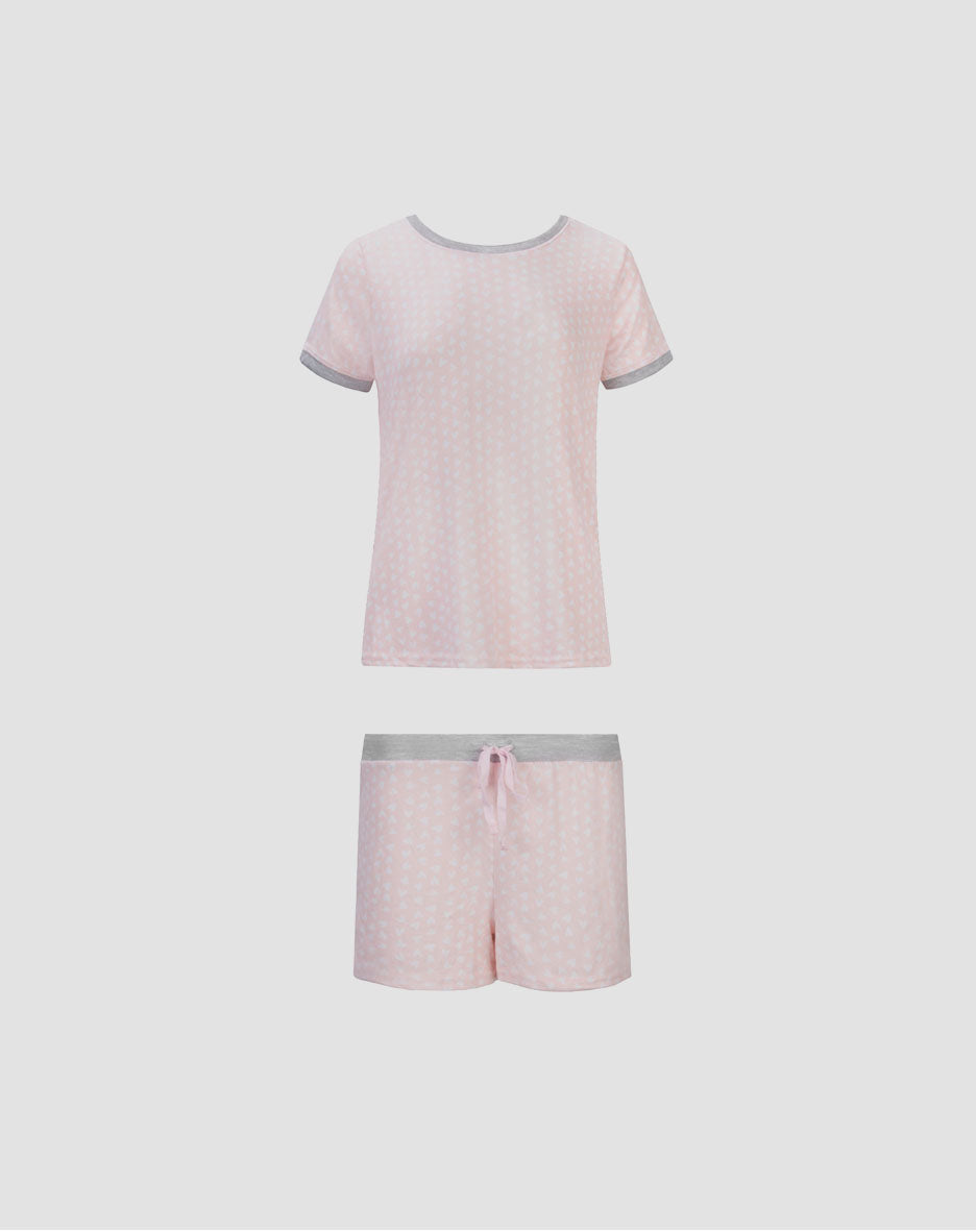 2 Pack Loungewear Hacci Shorts Set