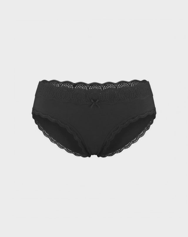 5 Pack Cotton with Lace Trim Bikinis