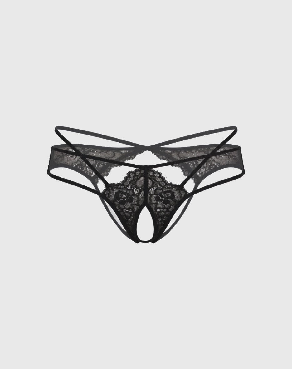 Batting Eyelash Open Back Bikini