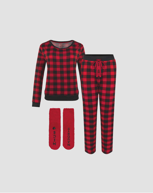 Butter Soft Long Sleeve Pajama Set with Matching Socks