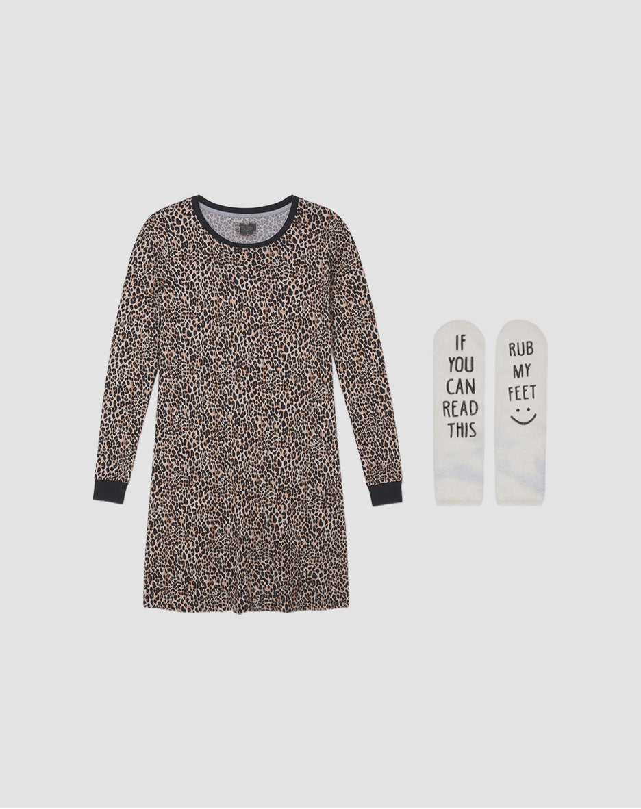 Butter Soft Sleepshirt with Matching Socks