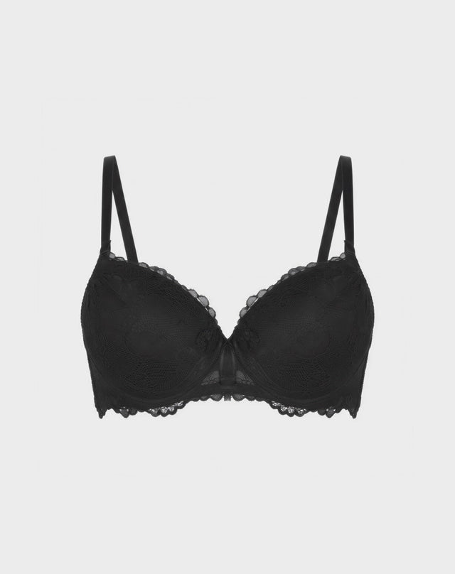 Floral Lace Double Push Up Bra - 3 Pack
