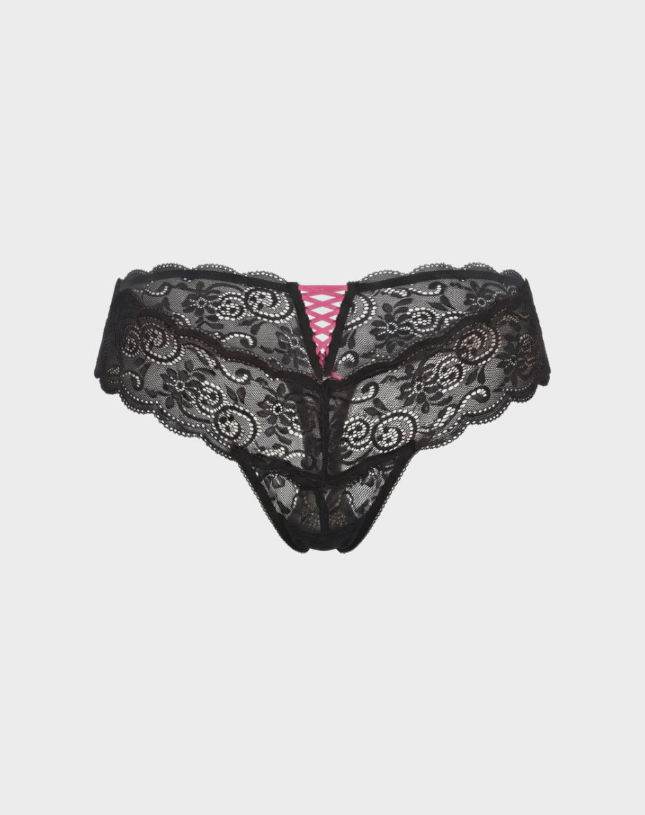 Love Story Lace Crotchless Thong
