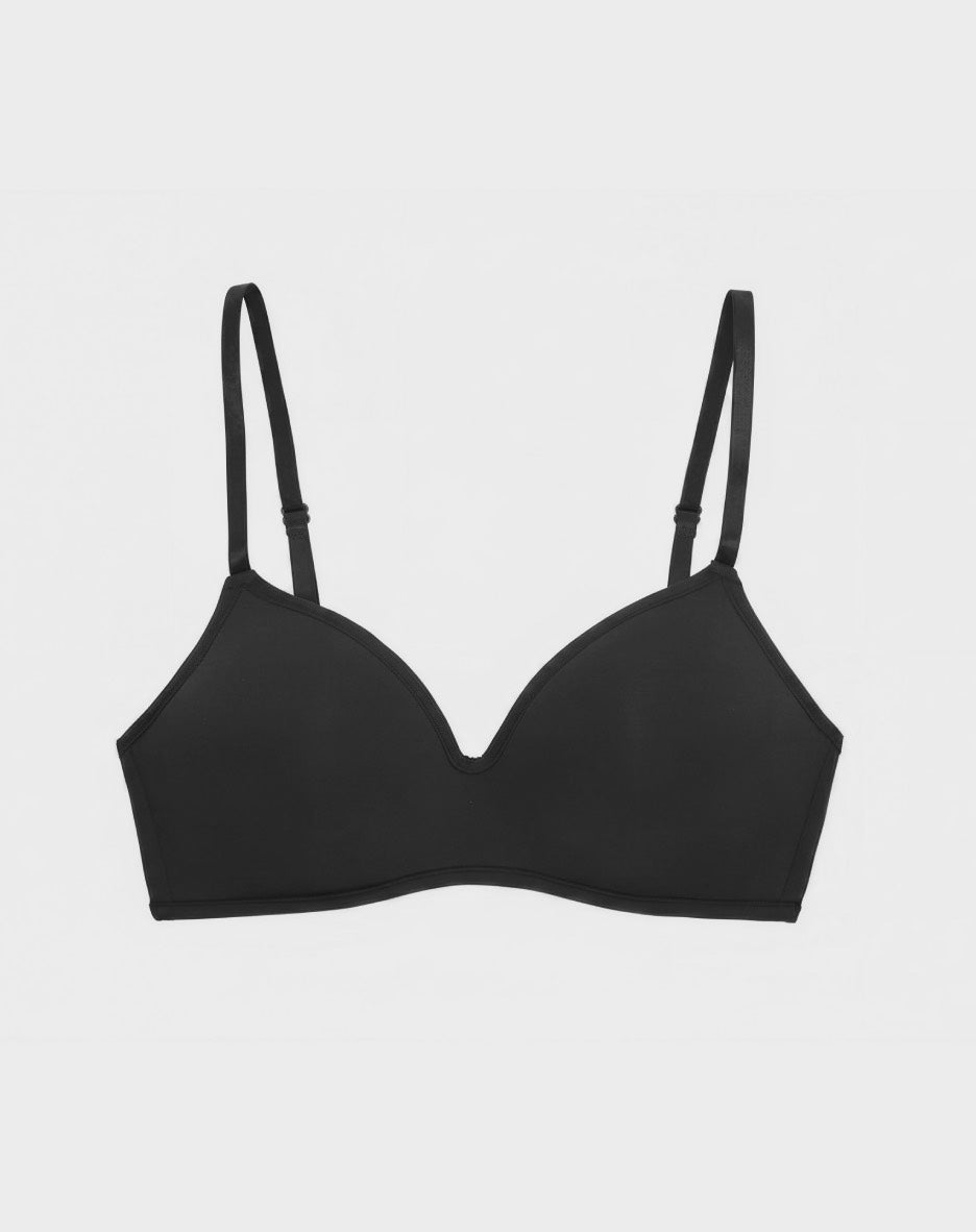 4 Pack Soft Foam Wireless T-Shirt Bra — Dark