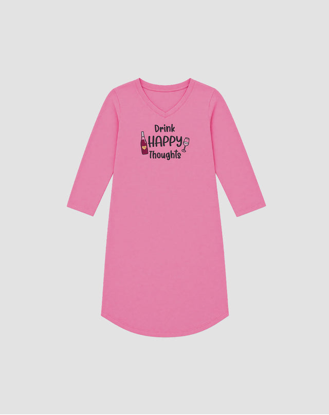 3/4 Sleeve Cotton Nightshirt