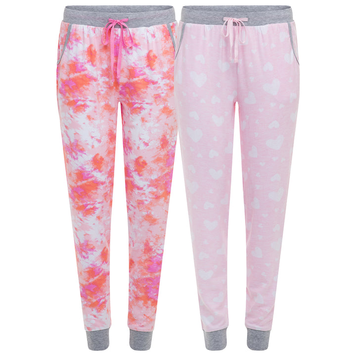 2 Pack Jogger Pants Pink/Tiedye