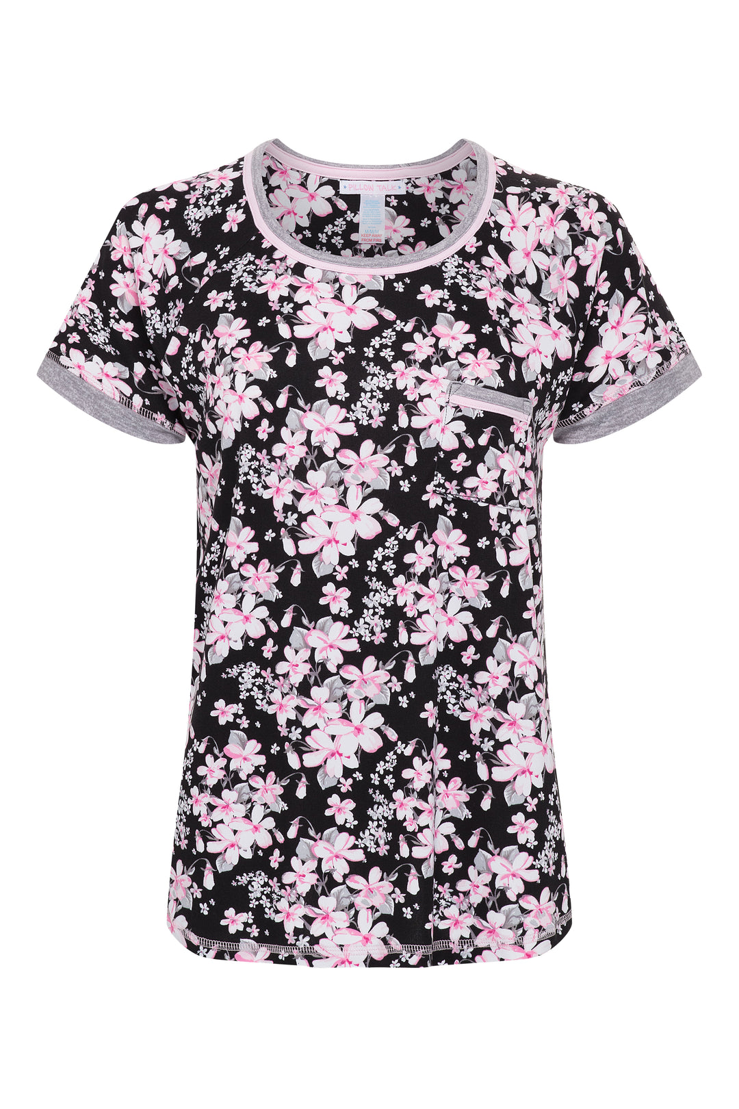 Floral patterned t-shirt as part of the René Rofé 2 Pack Lightweight Short Set