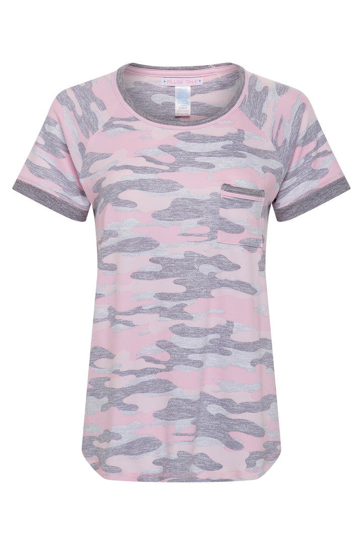 René Rofé Pillow Talk By Rene Rofe Sleepwear 2 Pack Lightweight Short Set Pink Camo