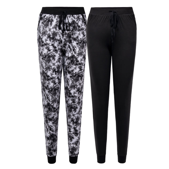 René Rofé 2 Pack Jogger Pants Marble Black