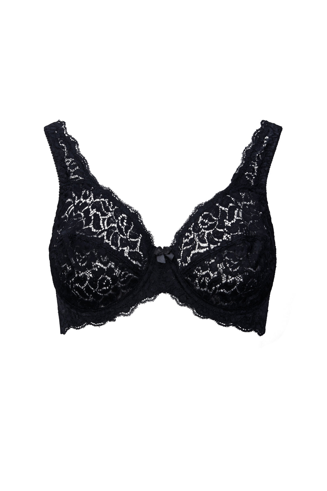 2 Pack Stretch Lace Unpadded Bras in Black by René Rofé