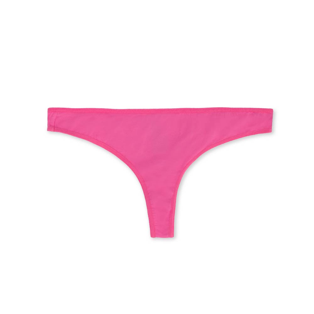 Everyday Basic Cotton Thong in Hot Pink by René Rofé