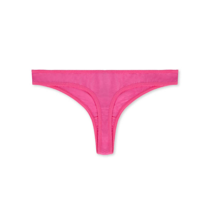 Everyday Basic Cotton Thong in Hot Pink by René Rofé