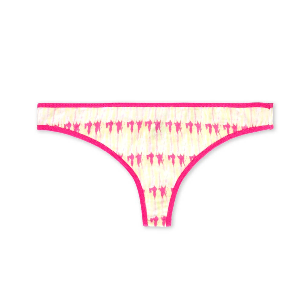 Everyday Basic Cotton Thong in Pink Lemonade by René Rofé
