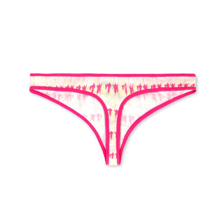 Everyday Basic Cotton Thong in Pink Lemonade by René Rofé