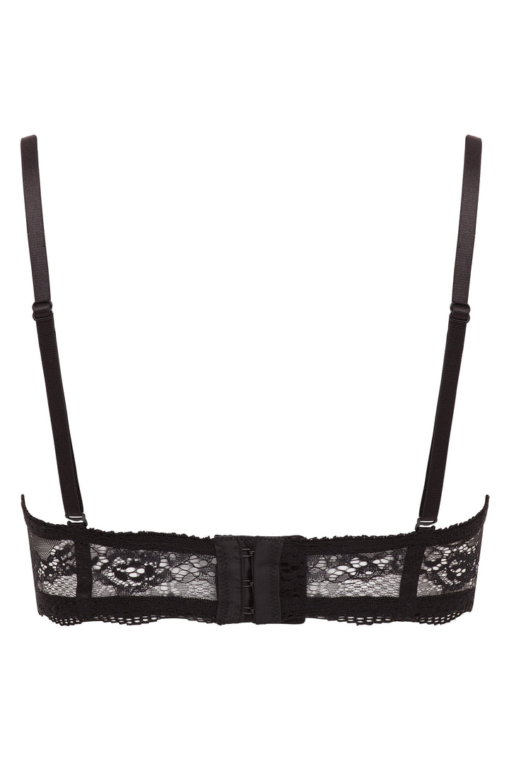 2 Pack Convertible Strapless Lace Light Push Up Bra Black/Beige