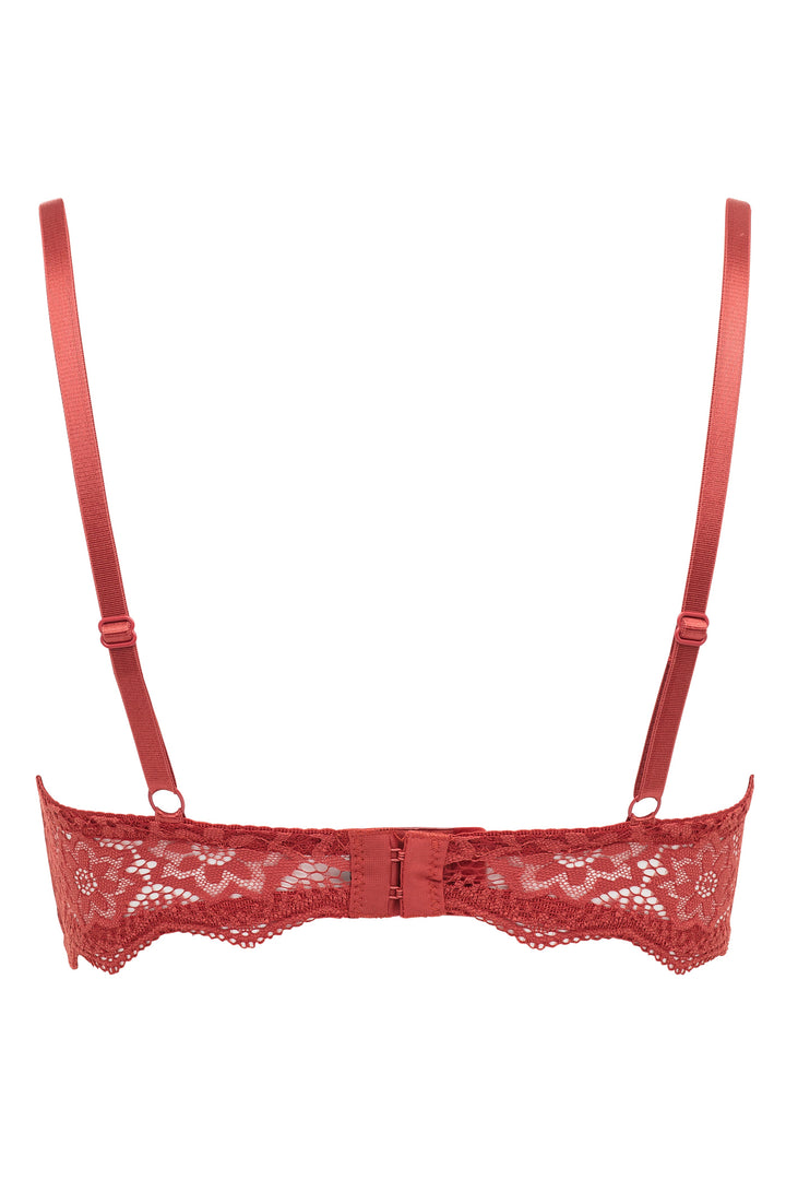 2 Pack Lace Push Up Bra Black/Red