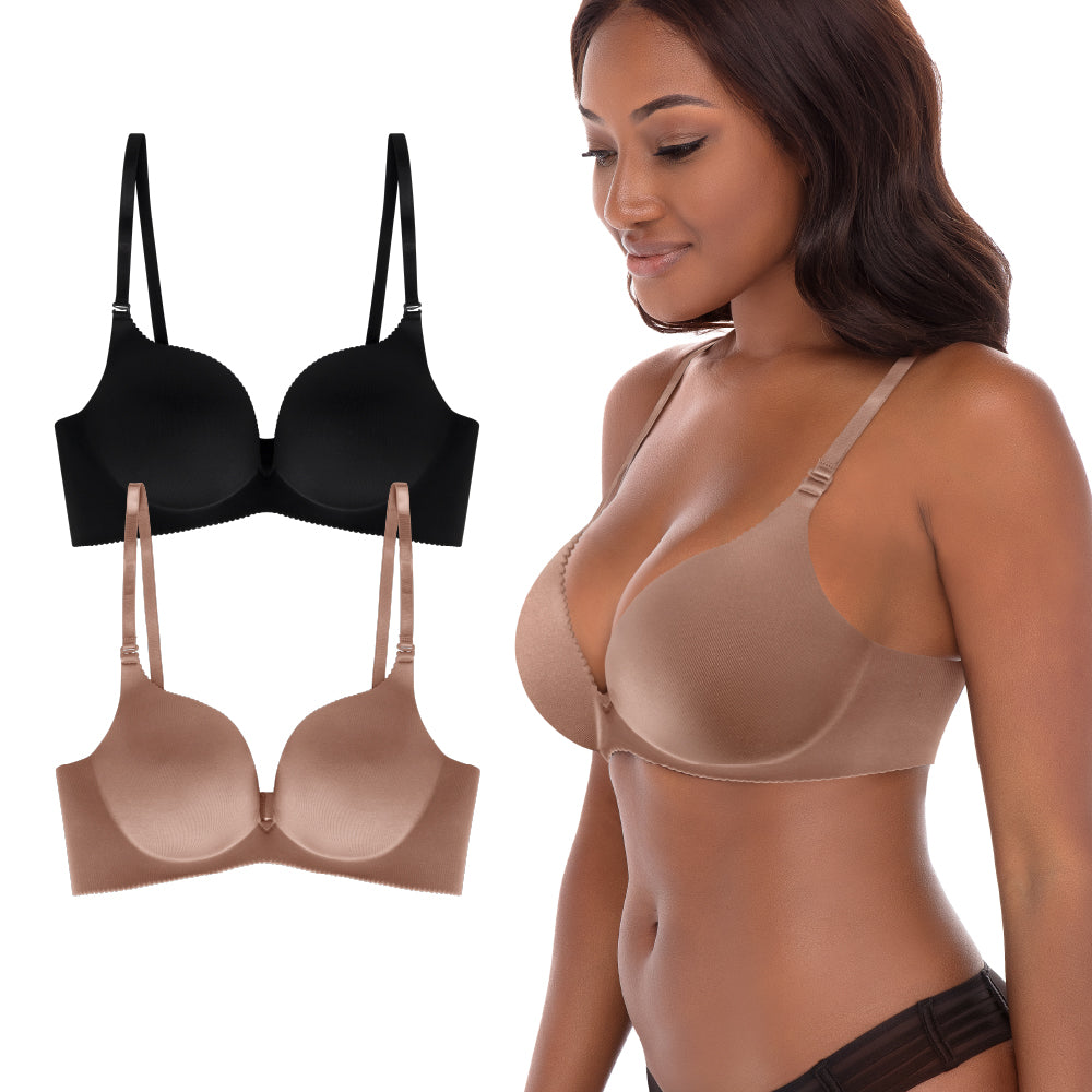 René Rofé 2 Pack Wireless Push Up Bra
