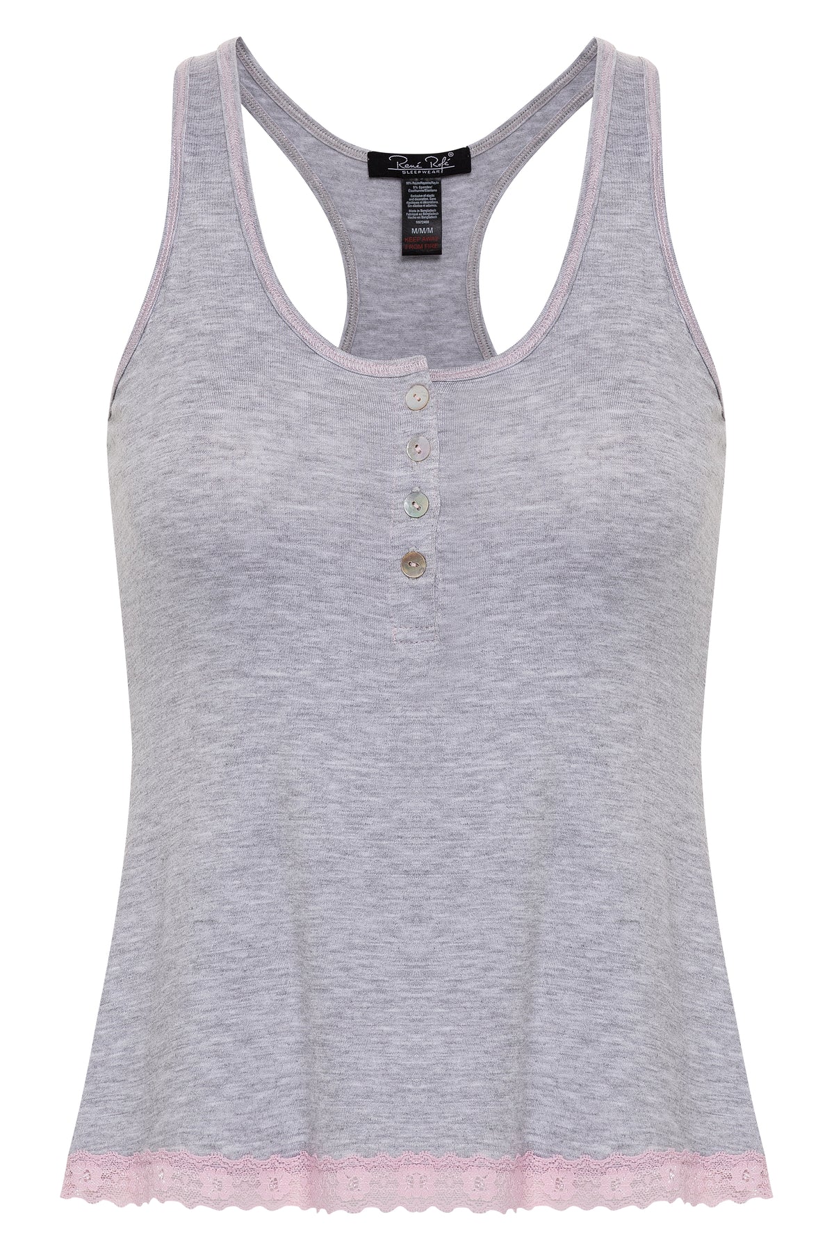René Rofé Rene Rofe Sleepwear 2 Pack Racerback Short Set Black Grey