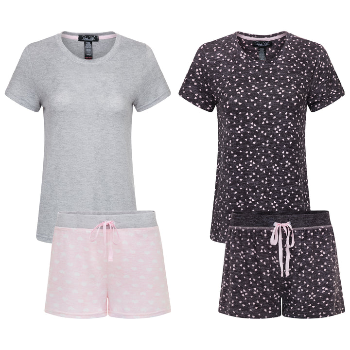 René Rofé Rene Rofe Sleepwear 2 Pack Loungewear Short Set Hearts