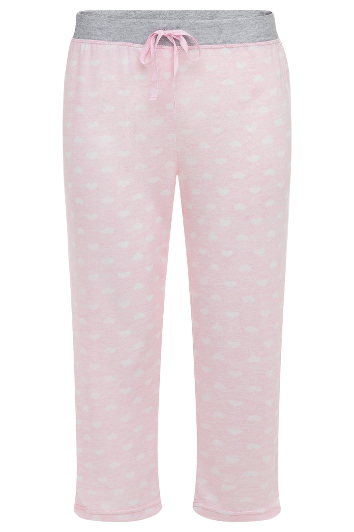 2 Pack Loungewear Hacci Capri Set / Hearts