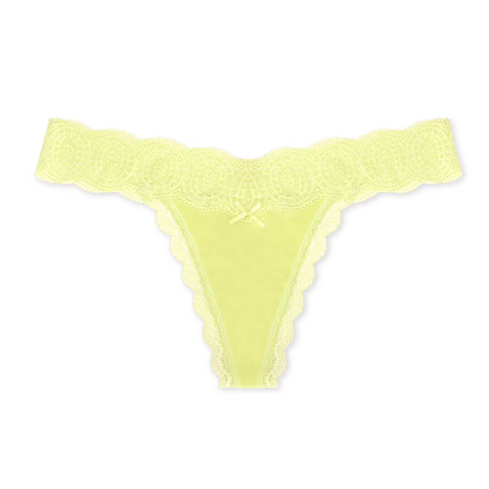 Waist No Time Thong in Lime by René Rofé
