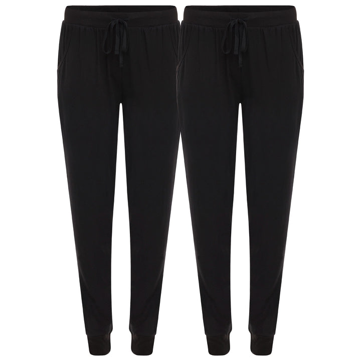 René Rofé Pillow Talk By Rene Rofe Sleepwear 2 Pack Jogger Sleep Pants Black