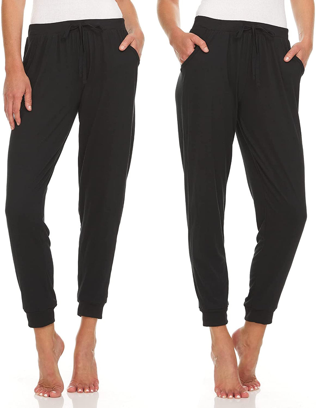 René Rofé Pillow Talk By Rene Rofe Sleepwear 2 Pack Jogger Sleep Pants Black