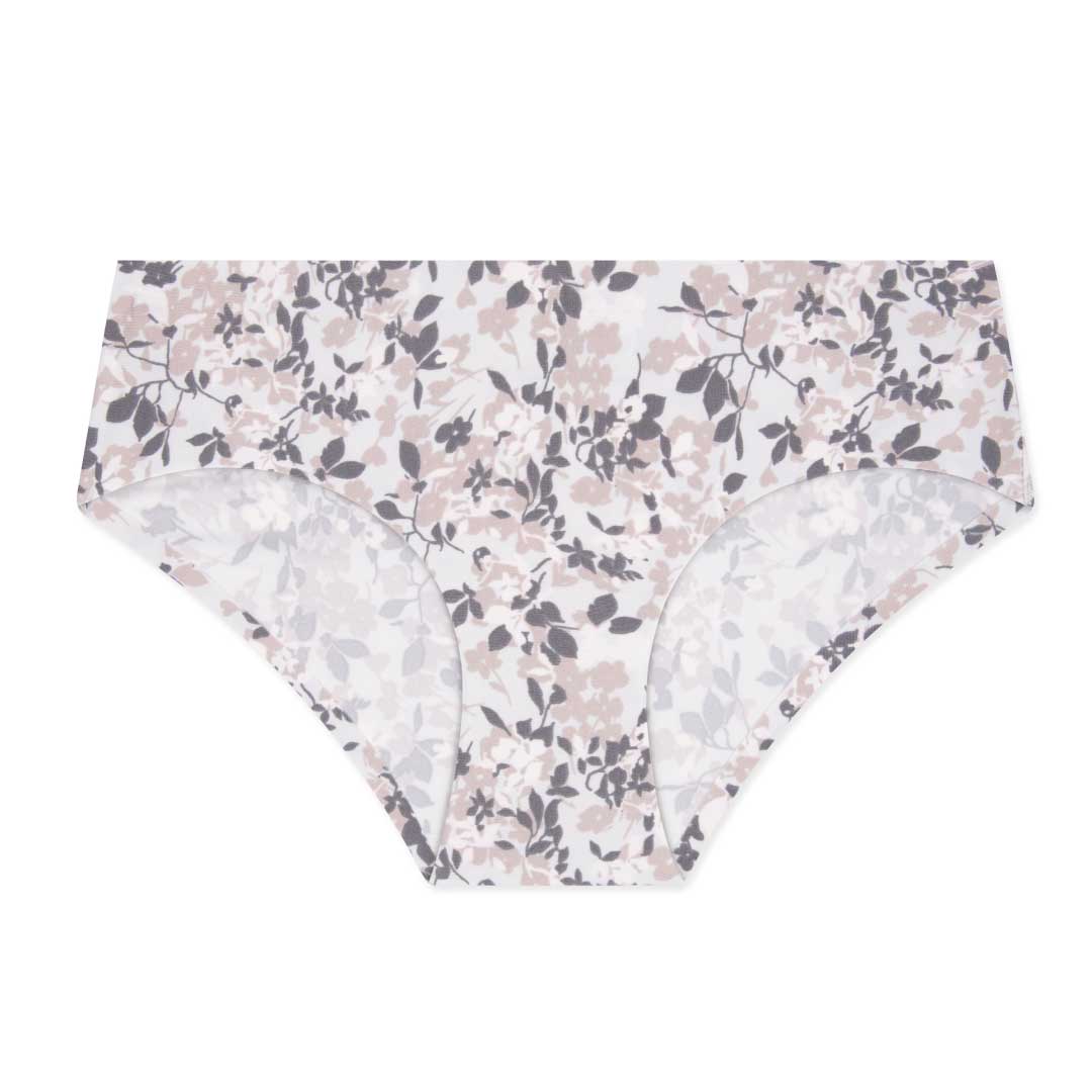 René Rofé 5 Pack No Show Hipster Panties in Pink and Grey Floral print