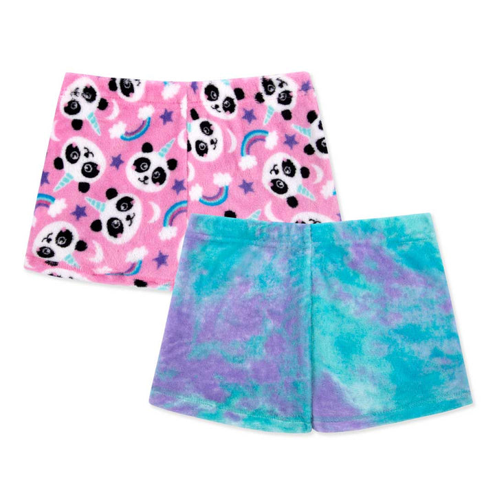 René Rofé 2 Pack Girls Fleece Pajama Shorts