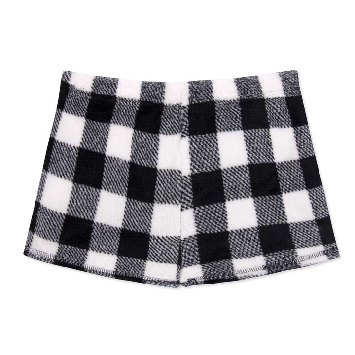 Checkered Print Shorts as a part of the René Rofé 2 Pack Girls Fleece Pajama Shorts Set