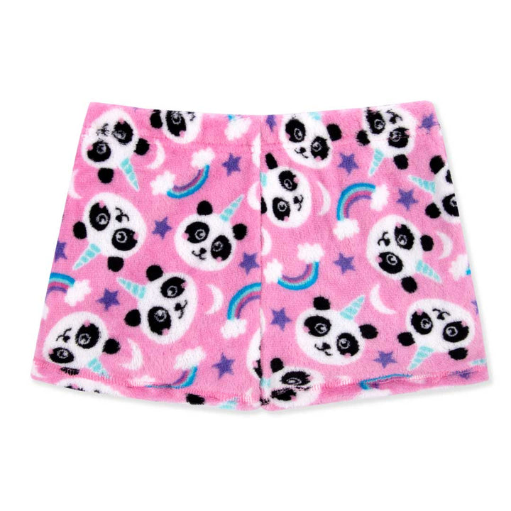 Pink Pandas Shorts as a part of the René Rofé 2 Pack Girls Fleece Pajama Shorts Set