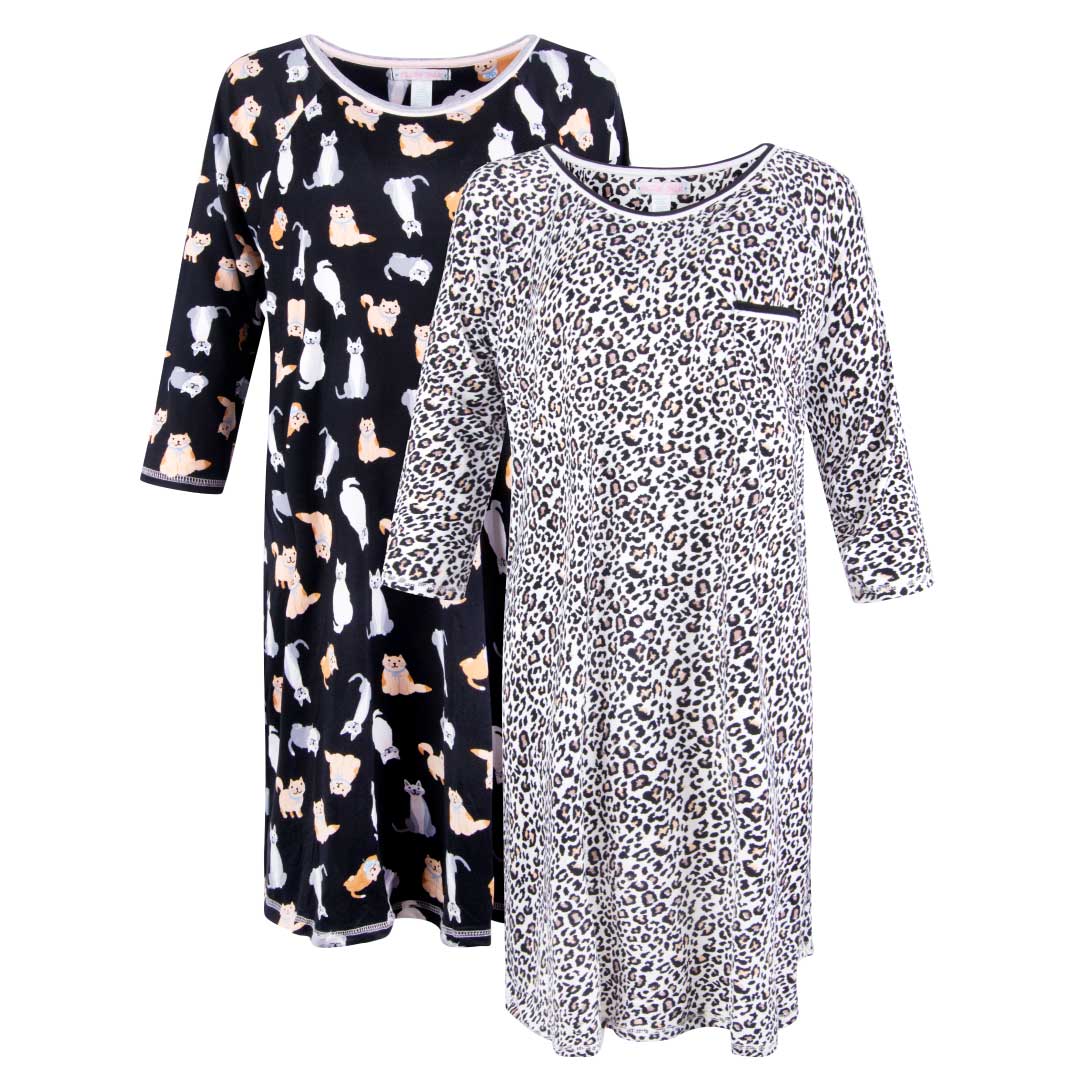 Essentials Rene Rome 2 Pack Lightweight Night Gown - Sleepwear for Women | René Rofé