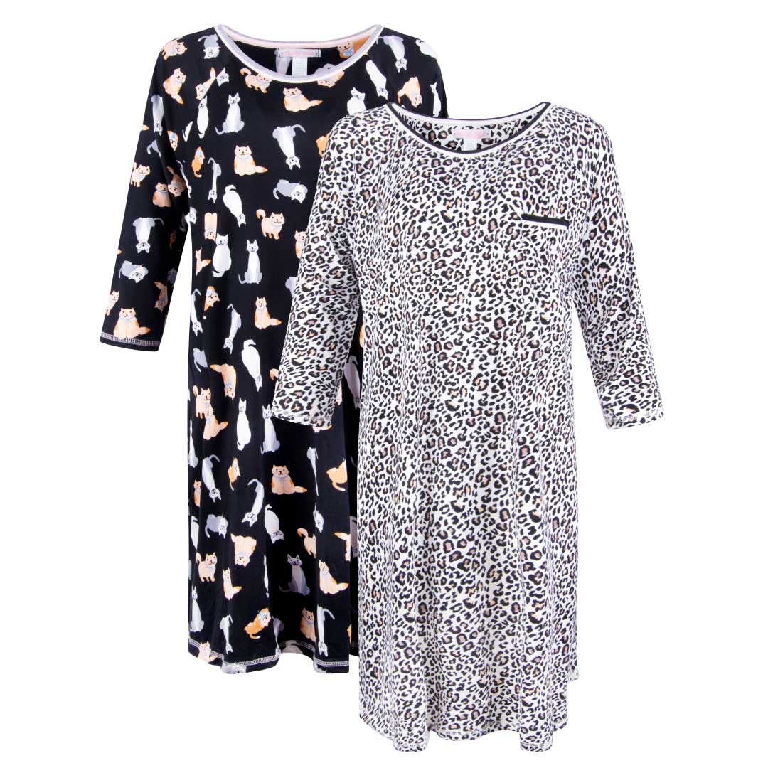 René Rofé Lightweight Night Gown 2 Pack