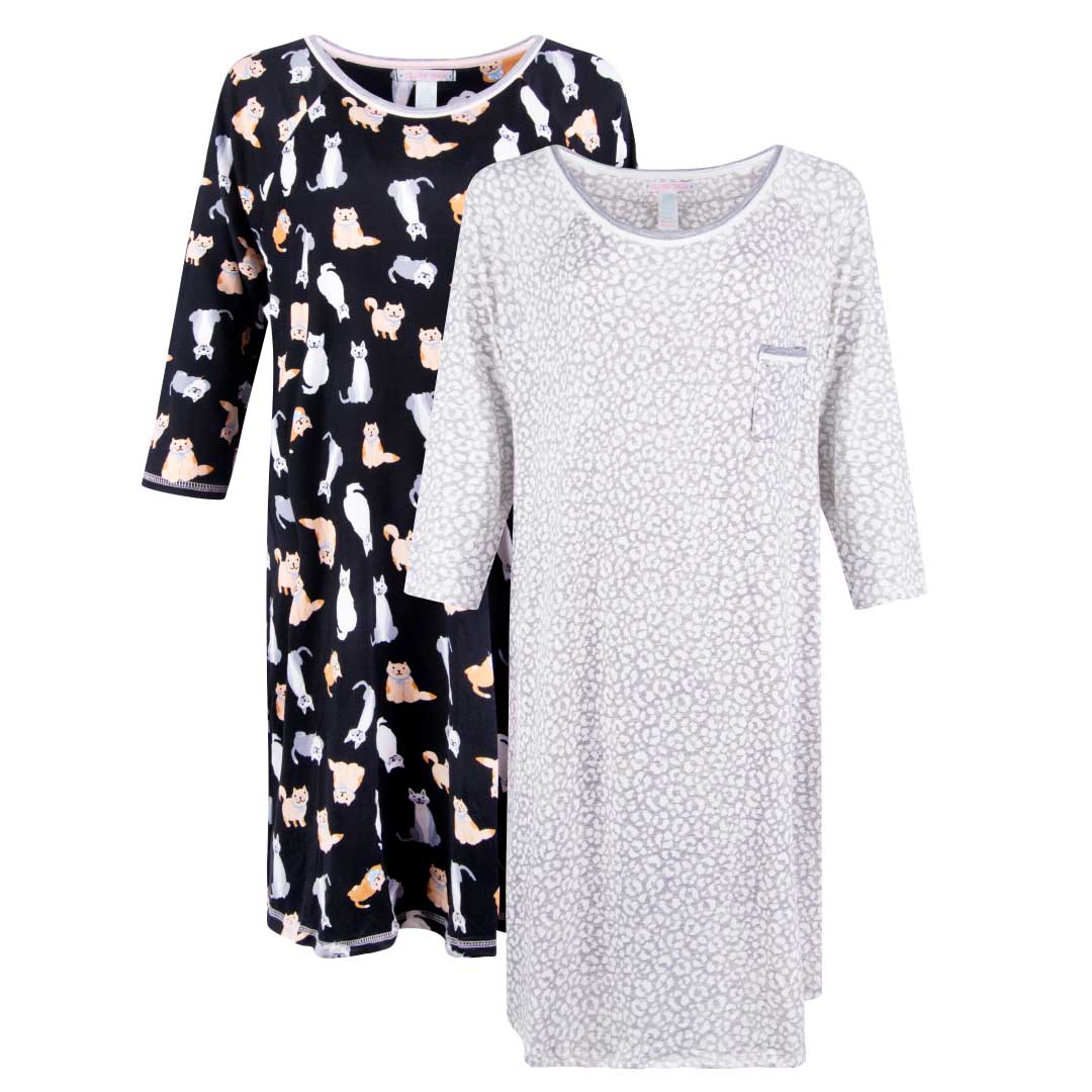 René Rofé Lightweight Night Gown 2 Pack