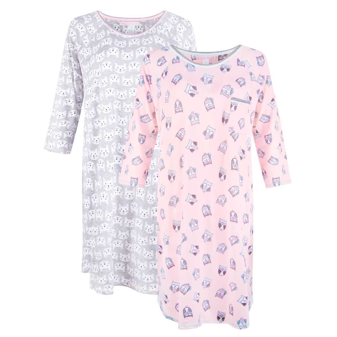 2 Pack Lightweight Night Gown - Sleepwear for Women | René Rofé