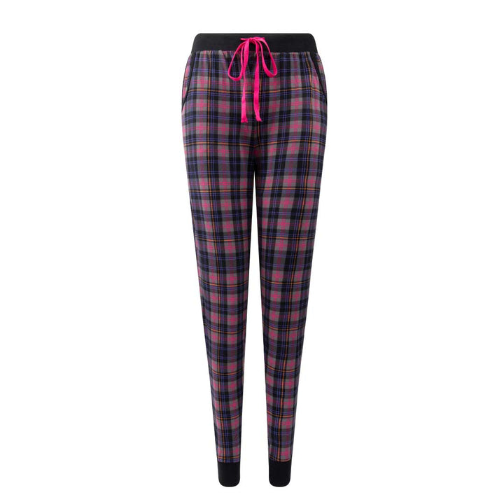 René Rofé 2 Pack Jogger Pants in Black and Pink Checkered print and Black