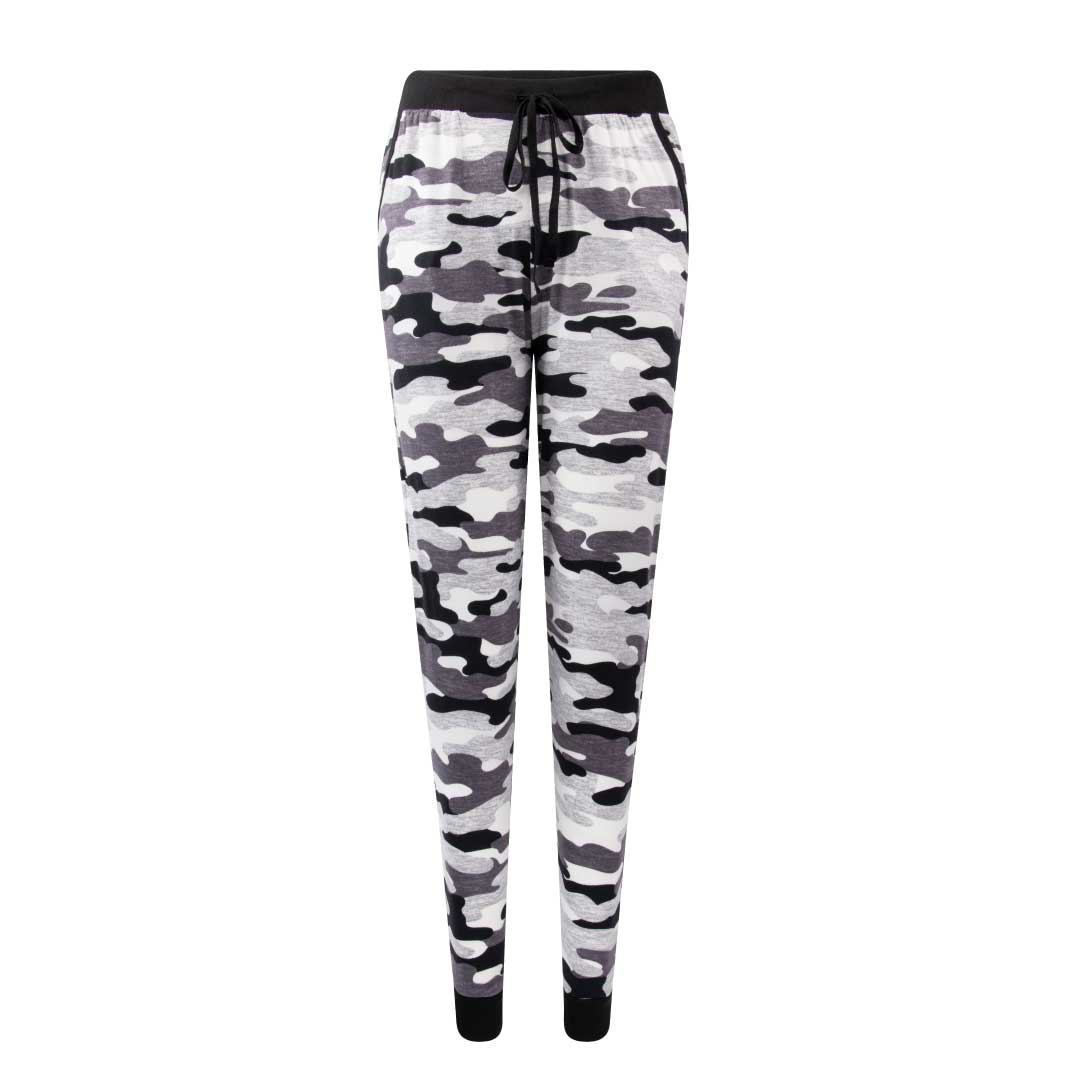 René Rofé 2 Pack Jogger Pants in Grey and Black Camo and Grey and Pink Camo