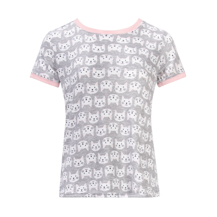 Cats Hacci T-Shirt as part of the 2 Pack Loungewear Hacci Shorts Set