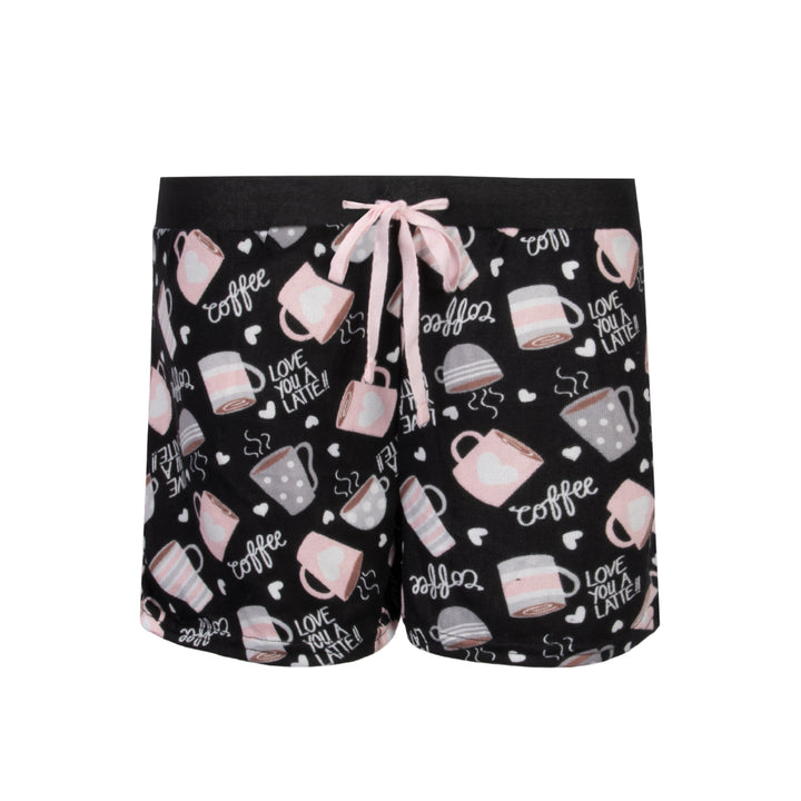 Coffee Lover Hacci Shorts as part of the 2 Pack Loungewear Hacci Shorts Set