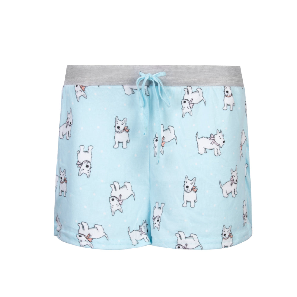 René Rofé 2 Pack Loungewear Hacci Shorts Set Cats Dogs