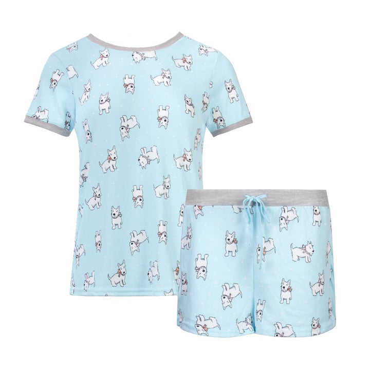 René Rofé 2 Pack Loungewear Hacci Shorts Set Cats Dogs