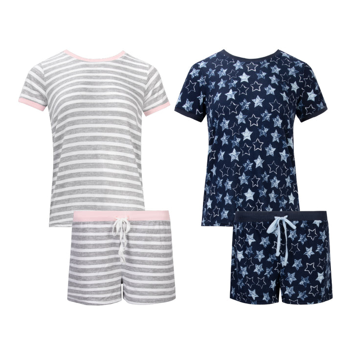 René Rofé 2 Pack Loungewear Hacci Shorts Set Stars Stripes