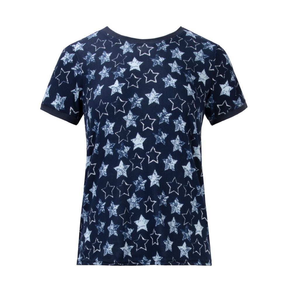 Stars Hacci T-Shirt as part of the 2 Pack Loungewear Hacci Shorts Set